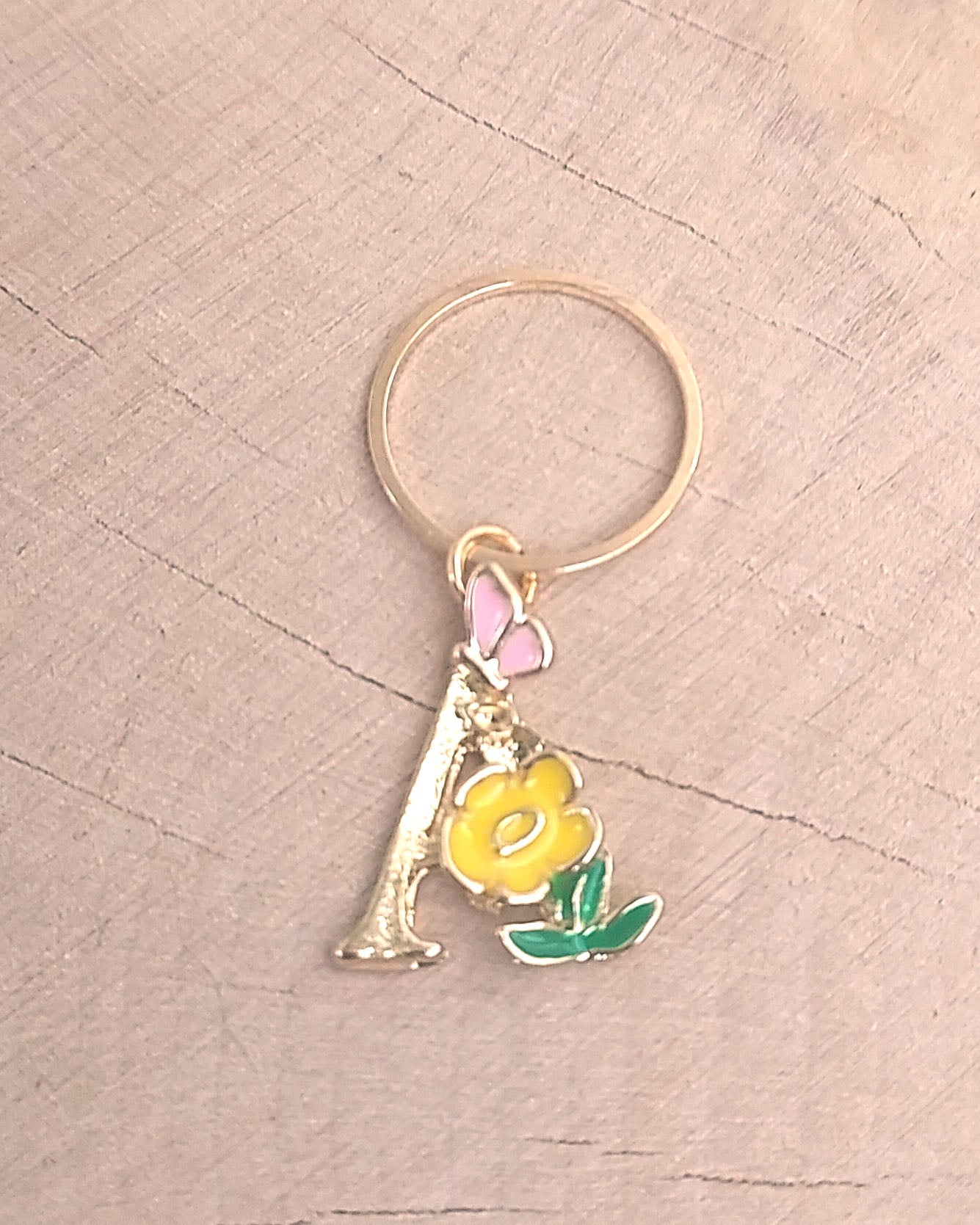 Marqueur Tricot alphabet fleuri A