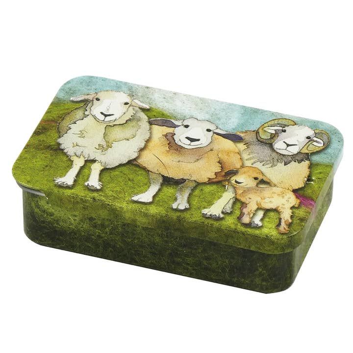 Boîte de poche coulissante Emma Ball, motif moutons