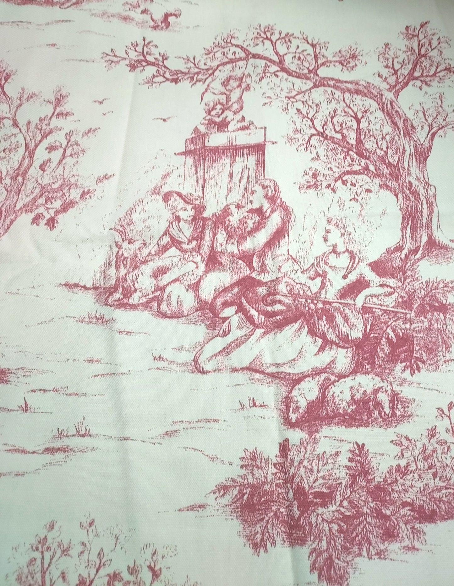 Tissu épais imprimé esprit toile de Jouy
