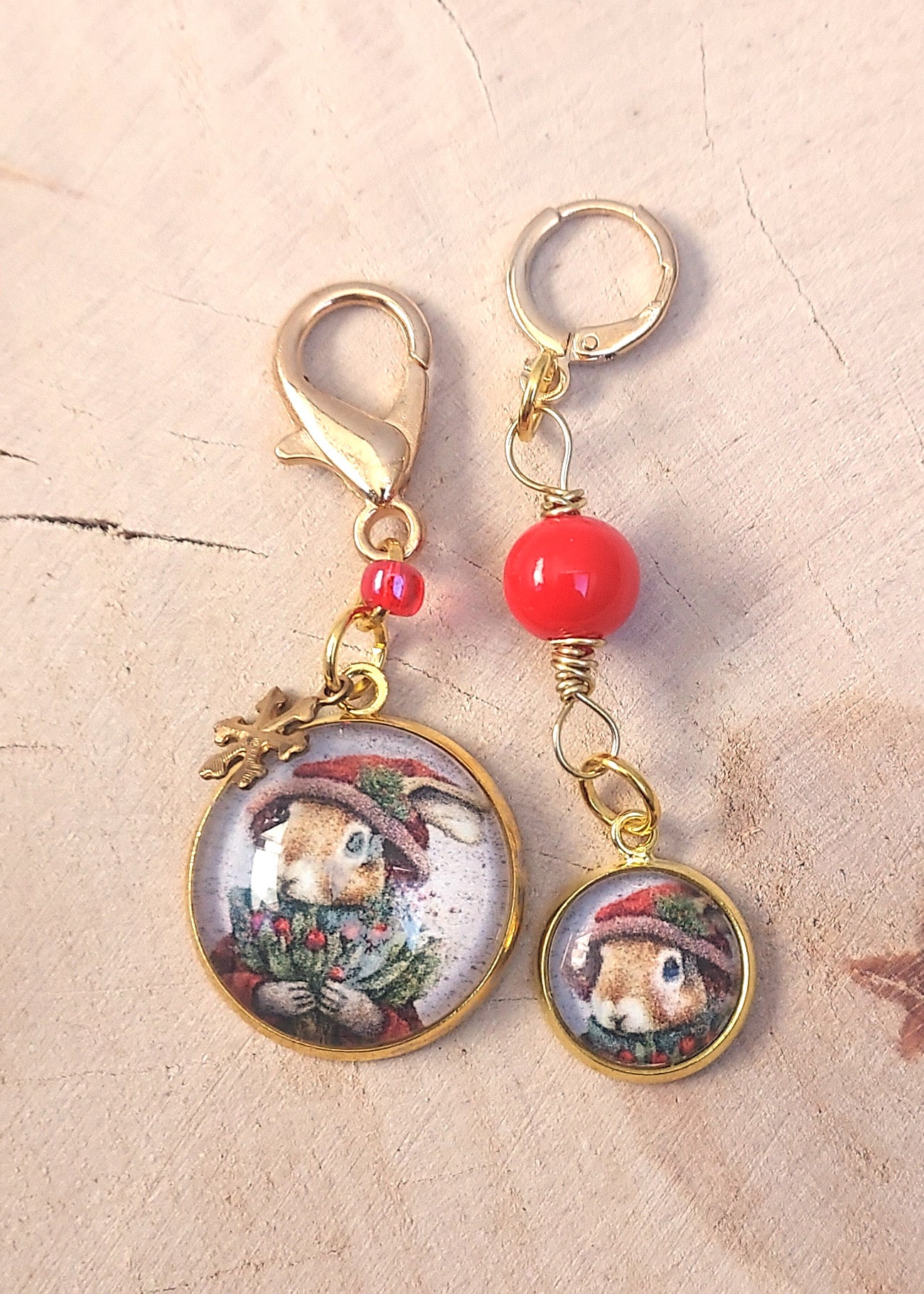 Duo de Garde-mailles Tricot Village de Noël