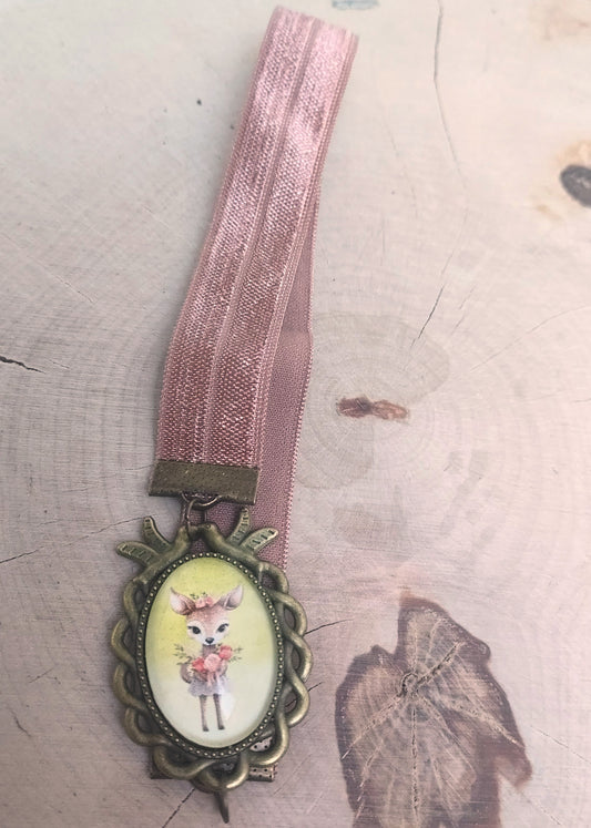 marque-pages cabochon artisanal avec élastique