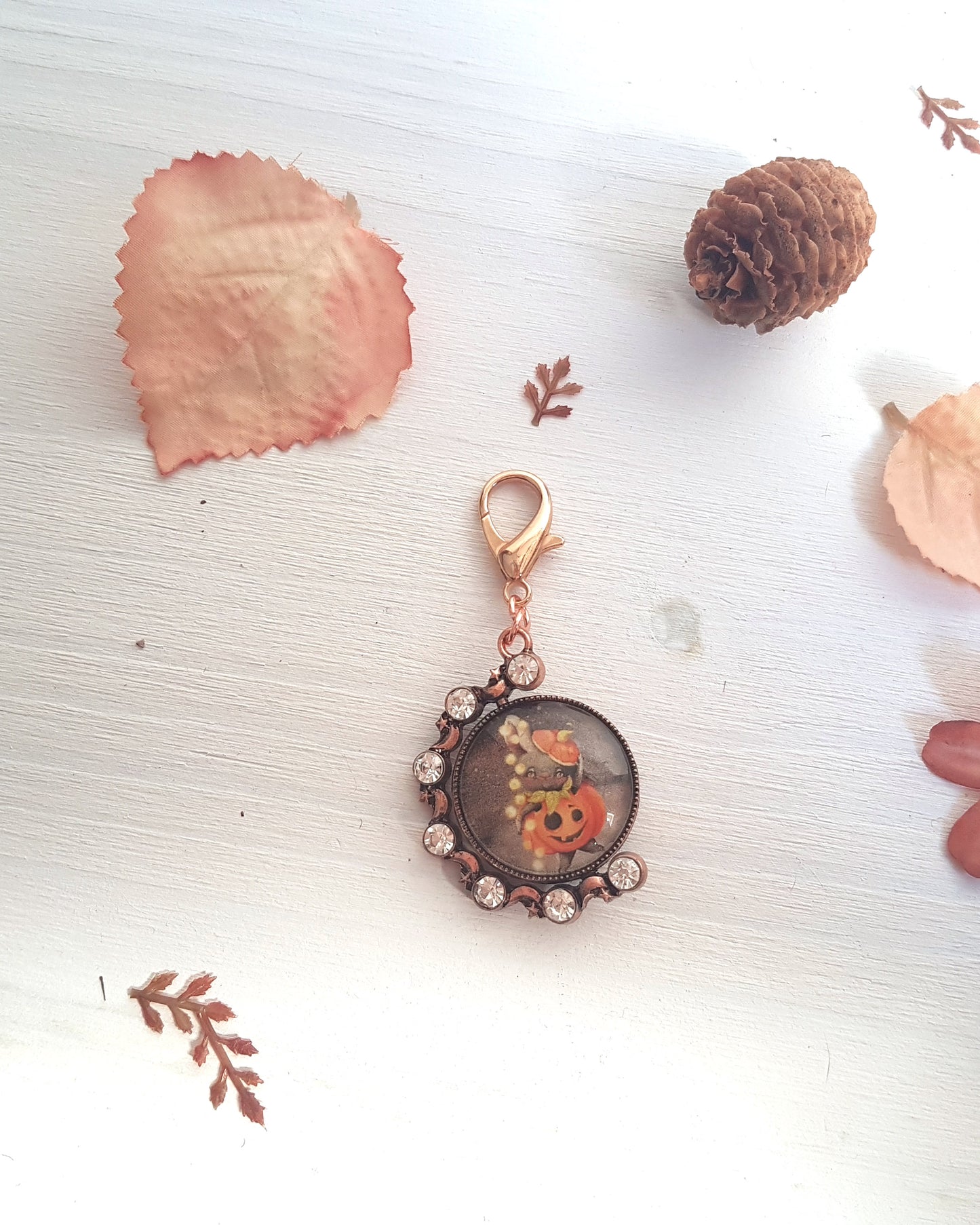 Pink Halloween Collection - Pumpkin and Witch Tassel
