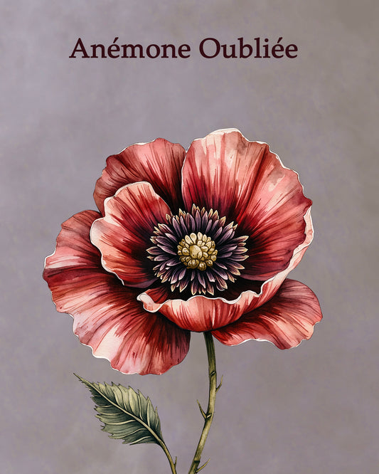 📖 Marque-page cabochon – Anémone Oubliée