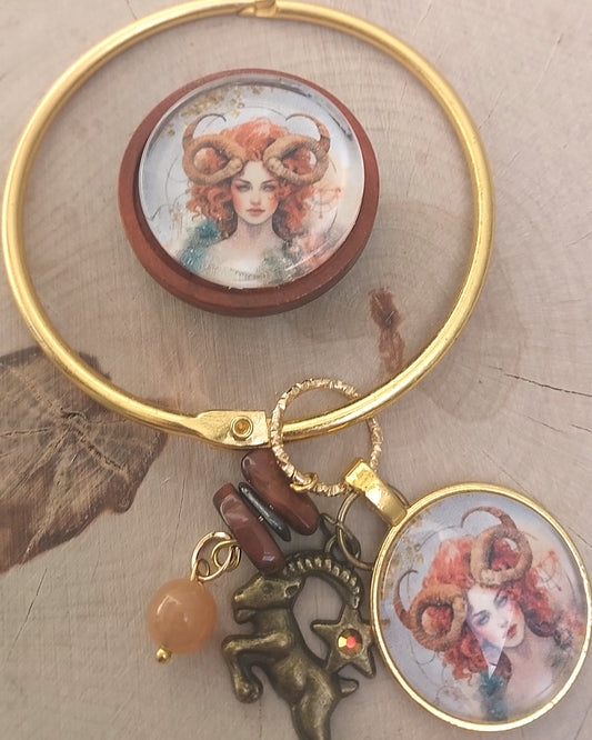 aimant de brodeuse original et artisanal