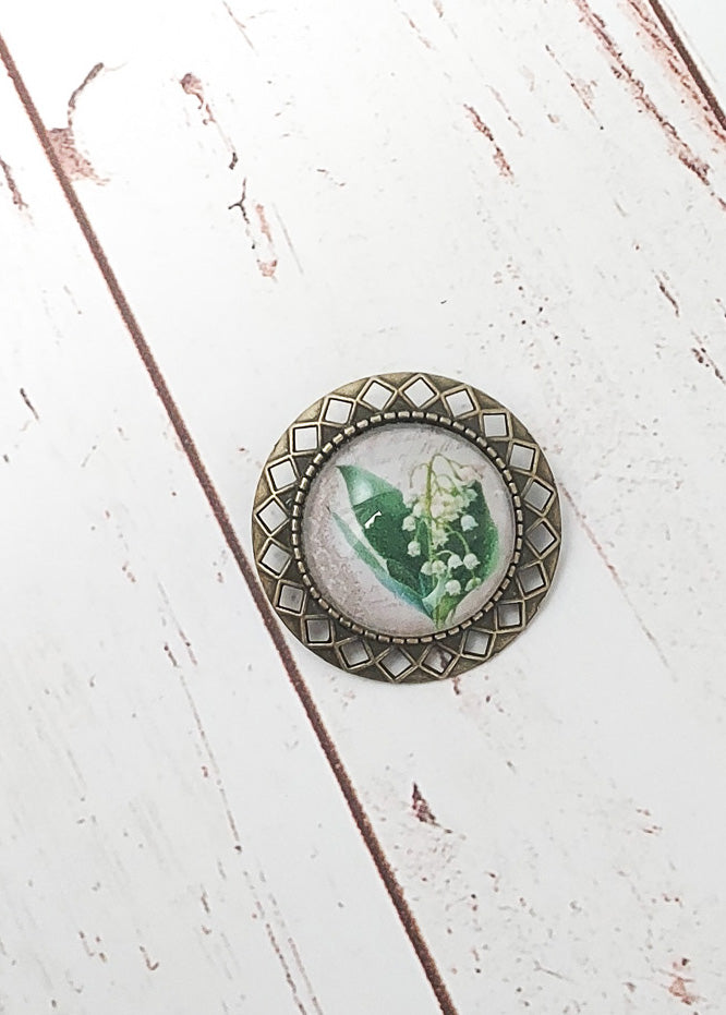 Lily of the valley brooch