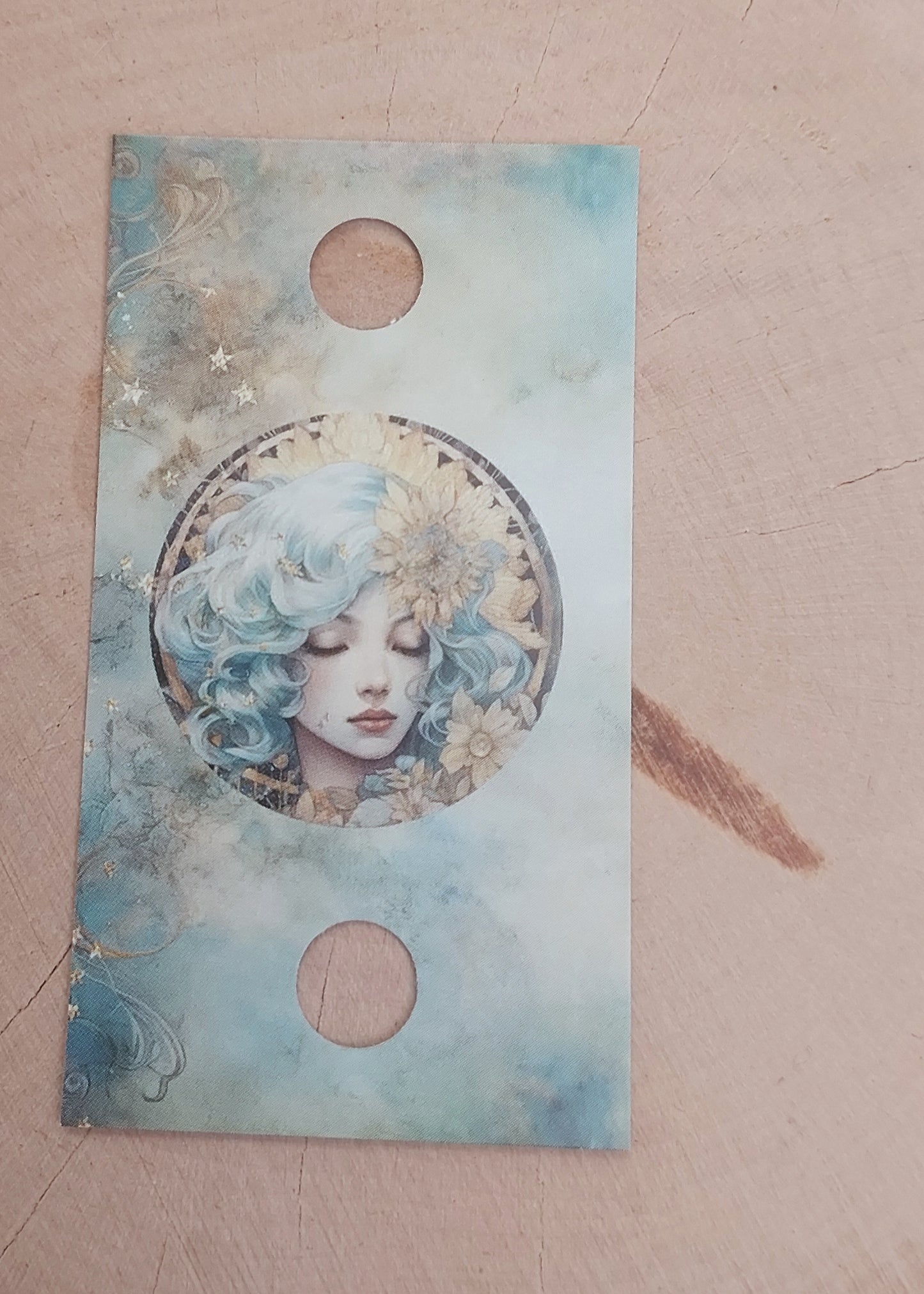 8 Cartes à fils à broder Poussière de Lune