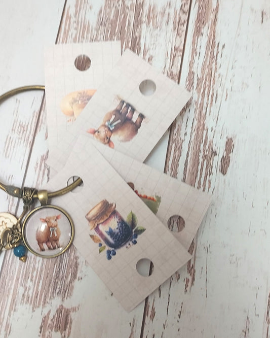 8 Cartes à fils à broder Un Dimanche à la Campagne