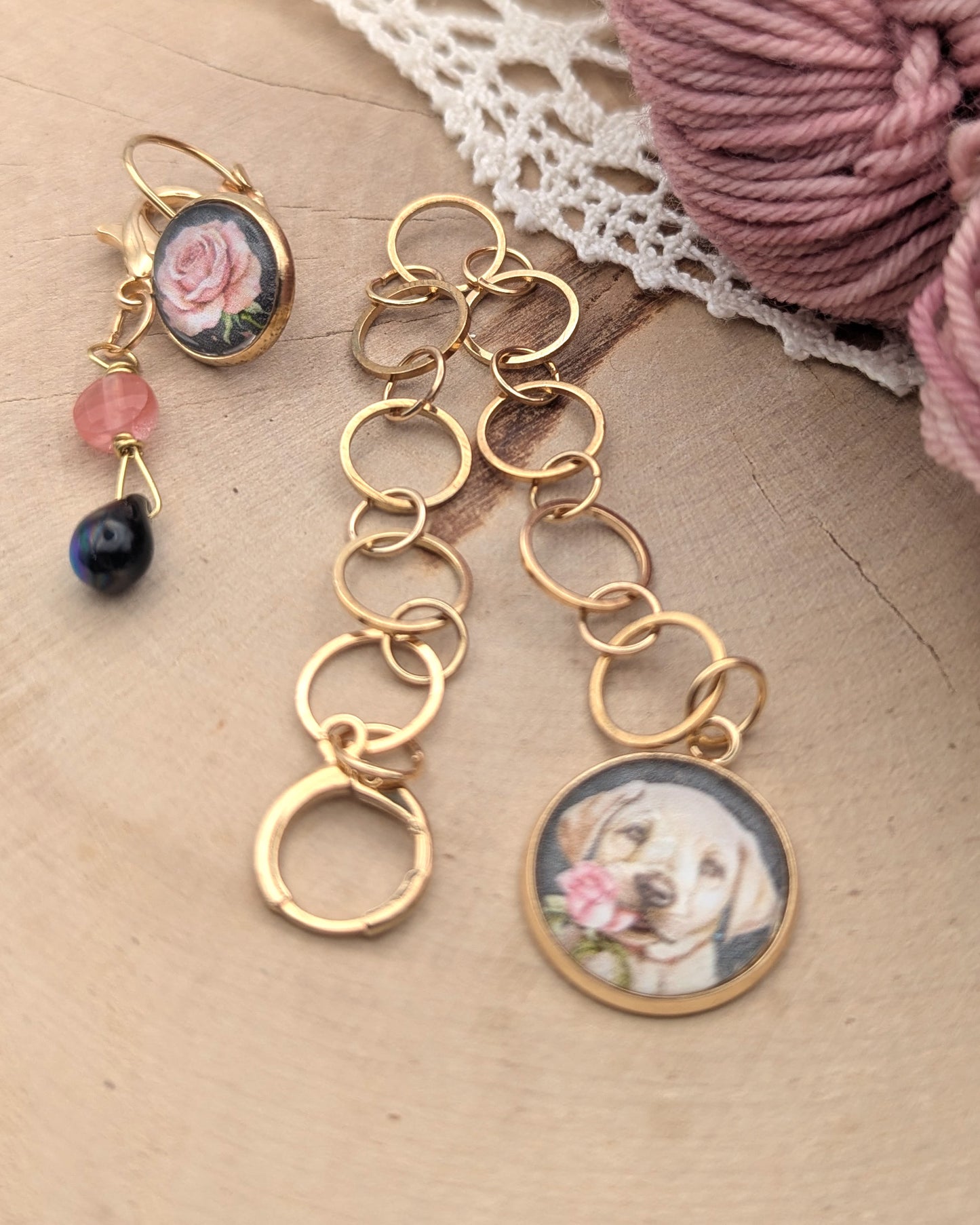 Compte-rangs Tricot et Crochet Les Roses