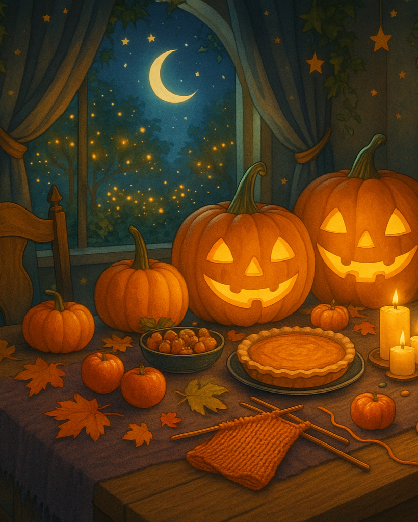 🦊✨ Coffret Tricot Rosewool Manor – Chapitre 2 : Par une nuit d’Halloween