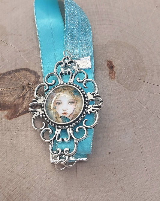 marque-pages cabochon artisanal avec élastique