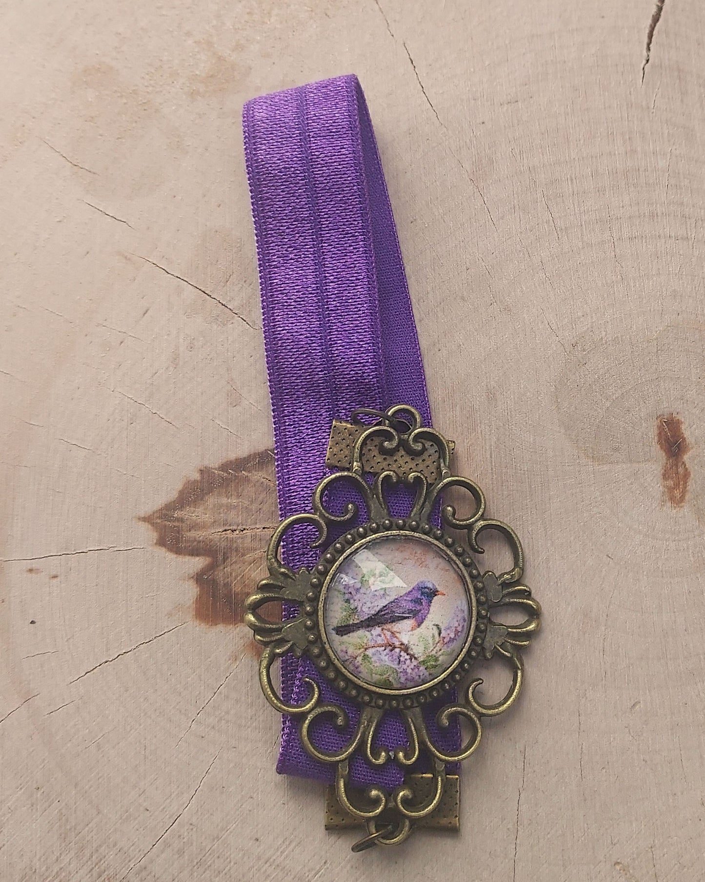 marque-pages cabochon artisanal avec élastique