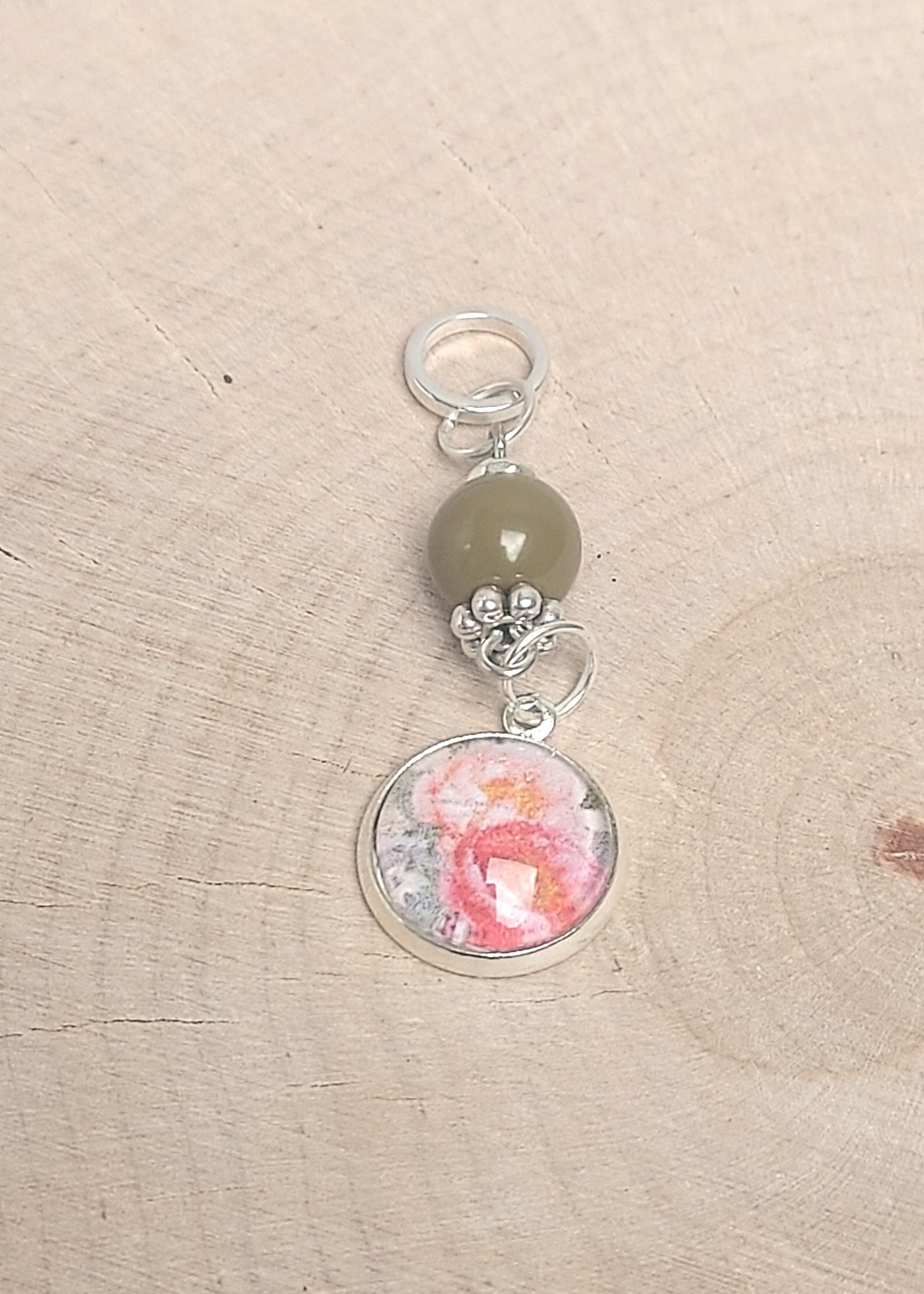 Marqueur Tricot Pivoine et Papillon #6