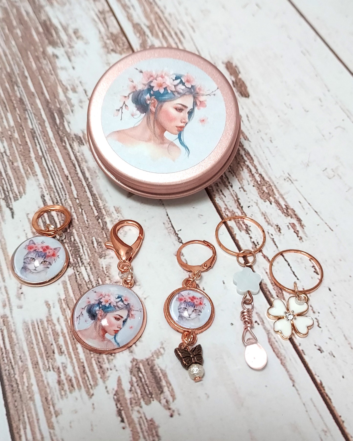 Boîte vide pour Marqueur Tricot Fleur de Sakura