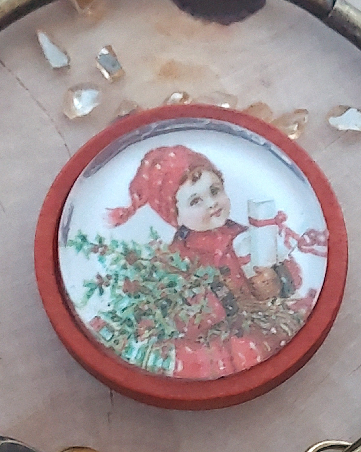 Embroiderer's magnet (or Magnet) Christmas nostalgia
