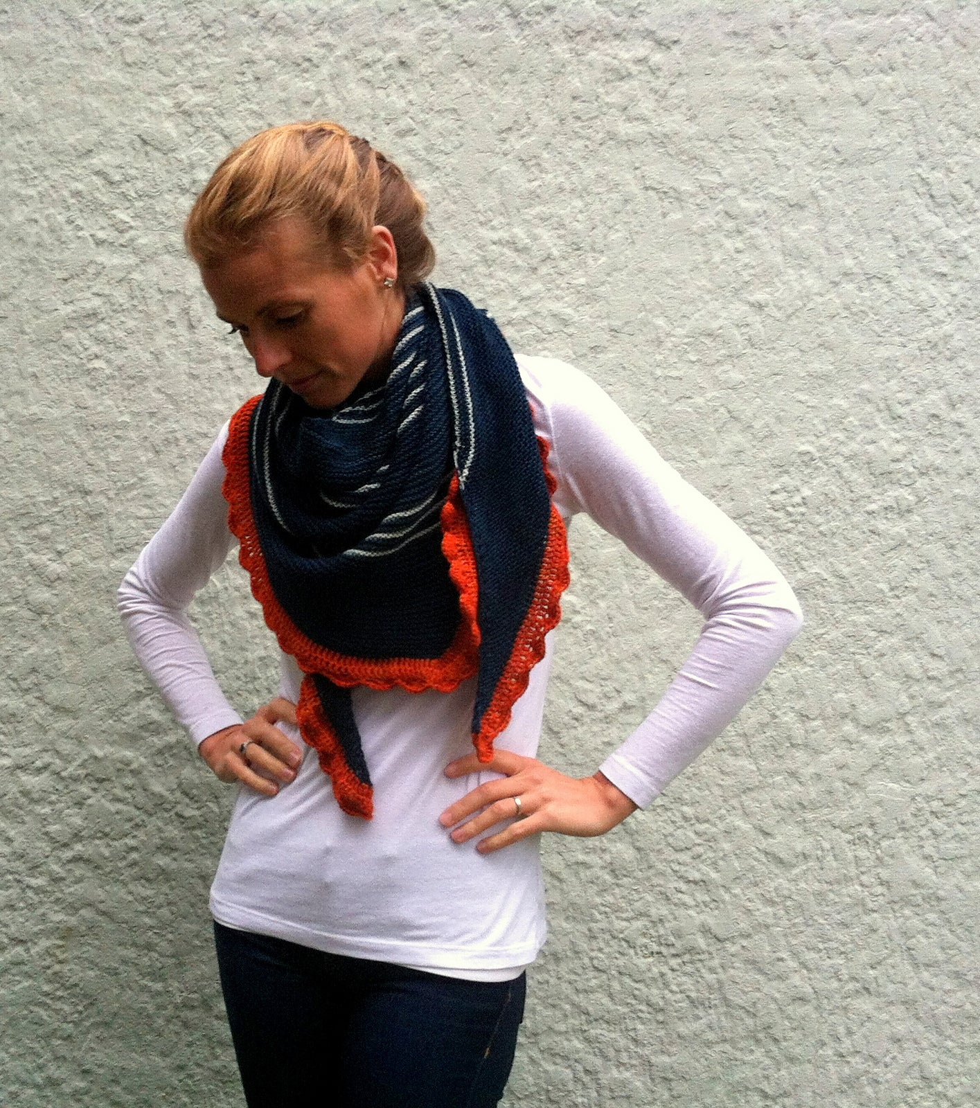 patron tricot châle Bermuda par Amy Miller en Français