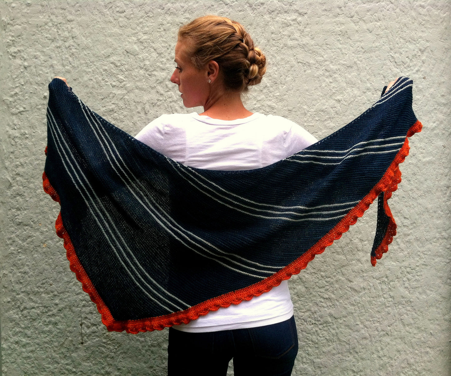 patron tricot châle Bermuda par Amy Miller en Français