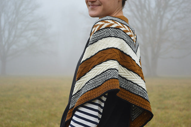patron tricot châle Boho Texture Triangle de Boho Chic Fiber Co en Français