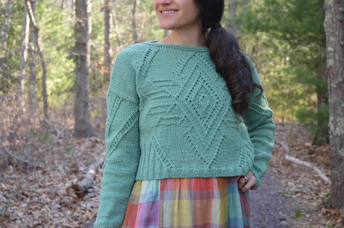 Earth Folk sweater knitting pattern from Boho Chic Fiber Co