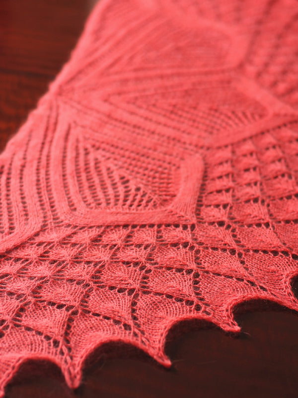 Patron tricot chale dentelle Botany par Tin Can Knits