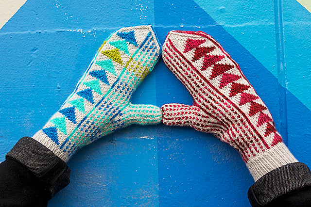 Patron tricot moufles Triptych par Tin Can Knits