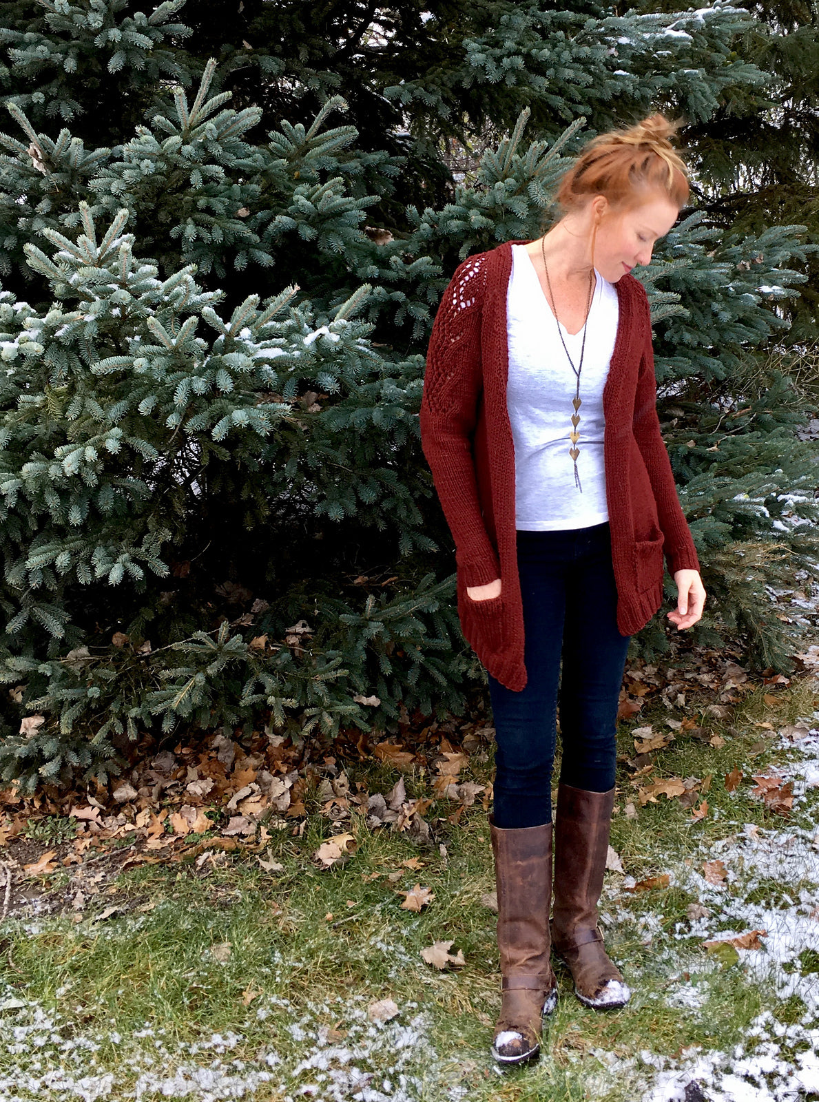 Patron tricot gilet Vineyard par This Bird Knits Designs