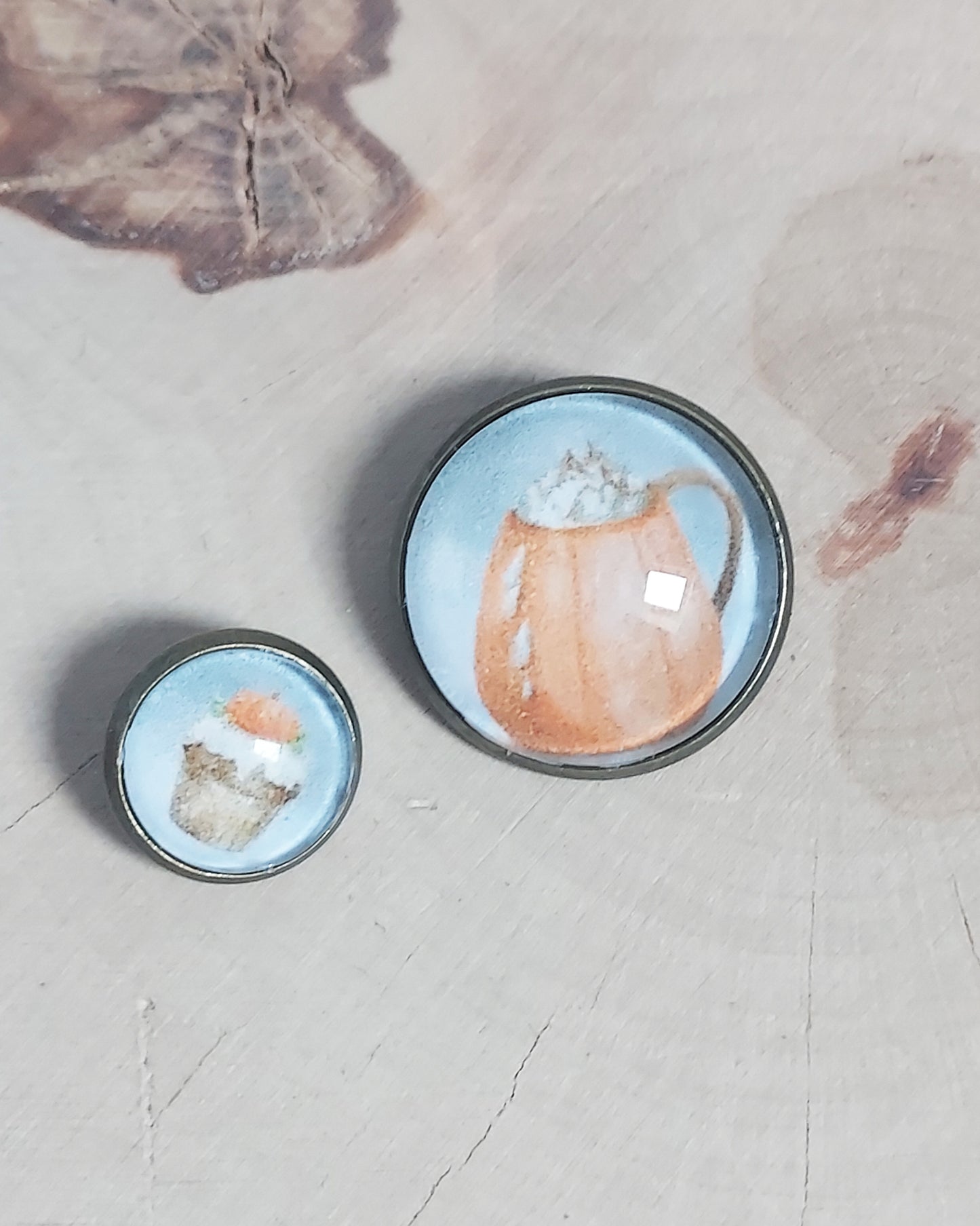 Halloween Party Glass Buttons