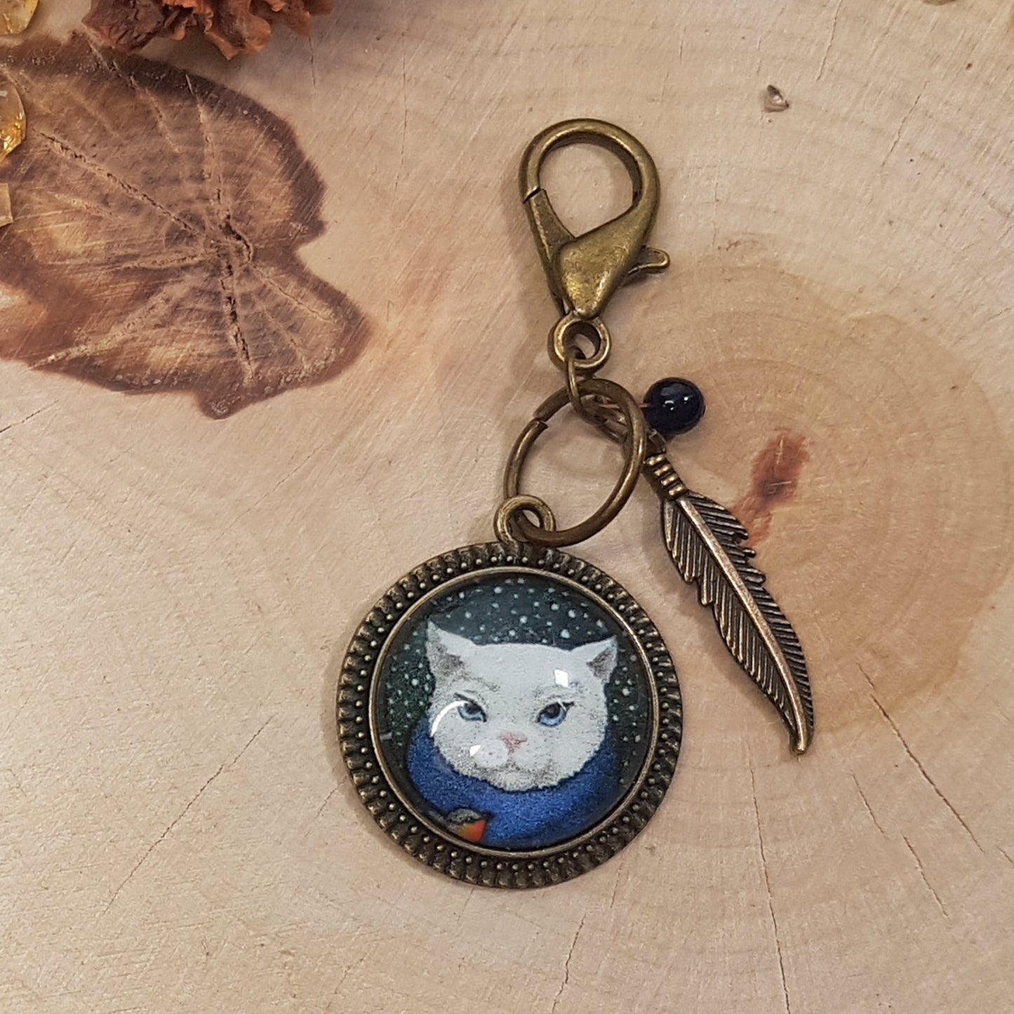 Collection Portraits d'Hiver - Pampille et broche Chat