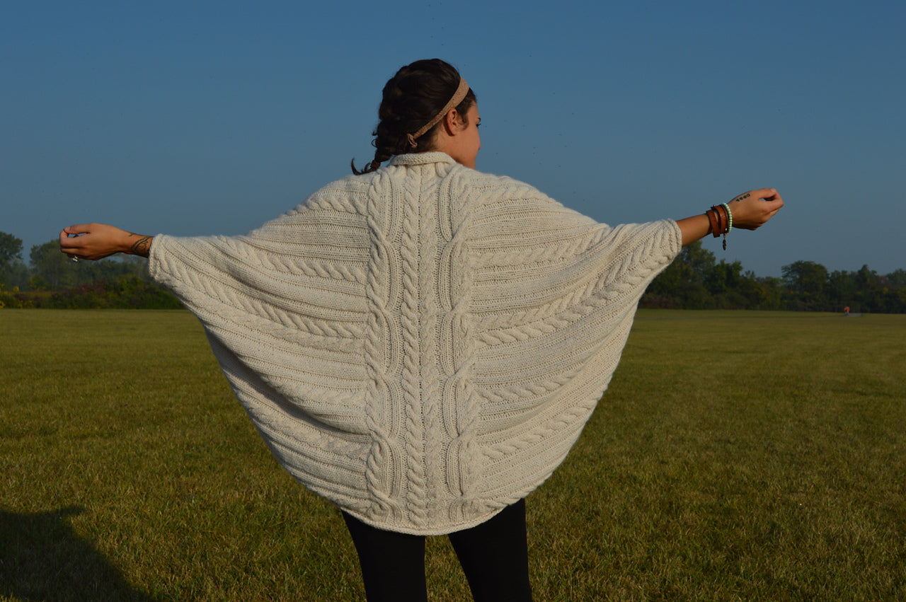 vest knitting pattern Free Bird Cocoon from Boho Chic Fiber Co