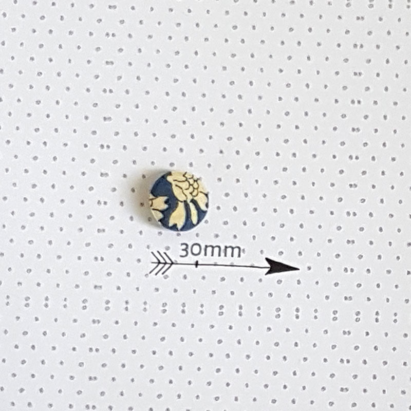 Boutons en tissu Liberty Capel