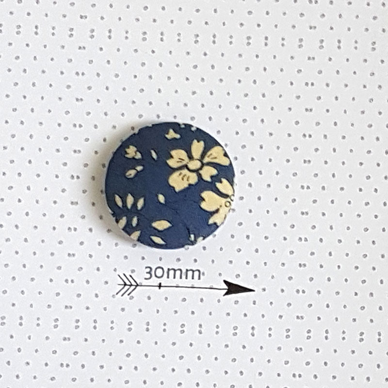 Boutons en tissu Liberty Capel