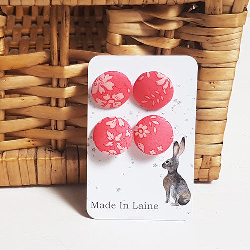 Boutons en tissu Liberty fleuri