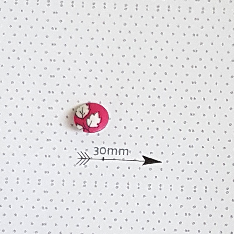 Boutons en tissu Liberty fleuri