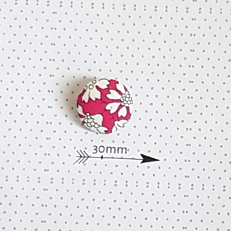Boutons en tissu Liberty fleuri