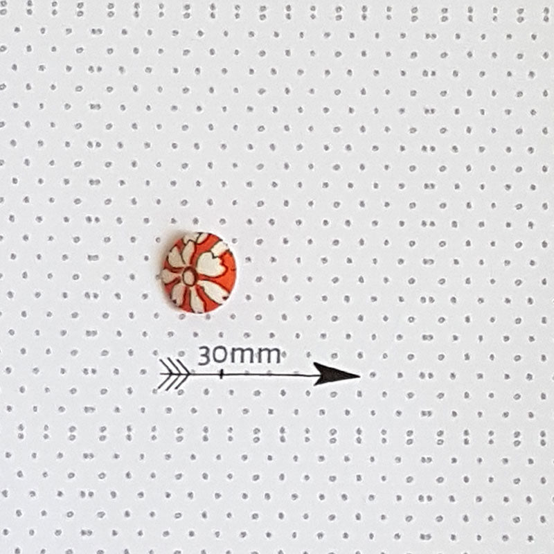 Bouton en tissu Liberty fleuri
