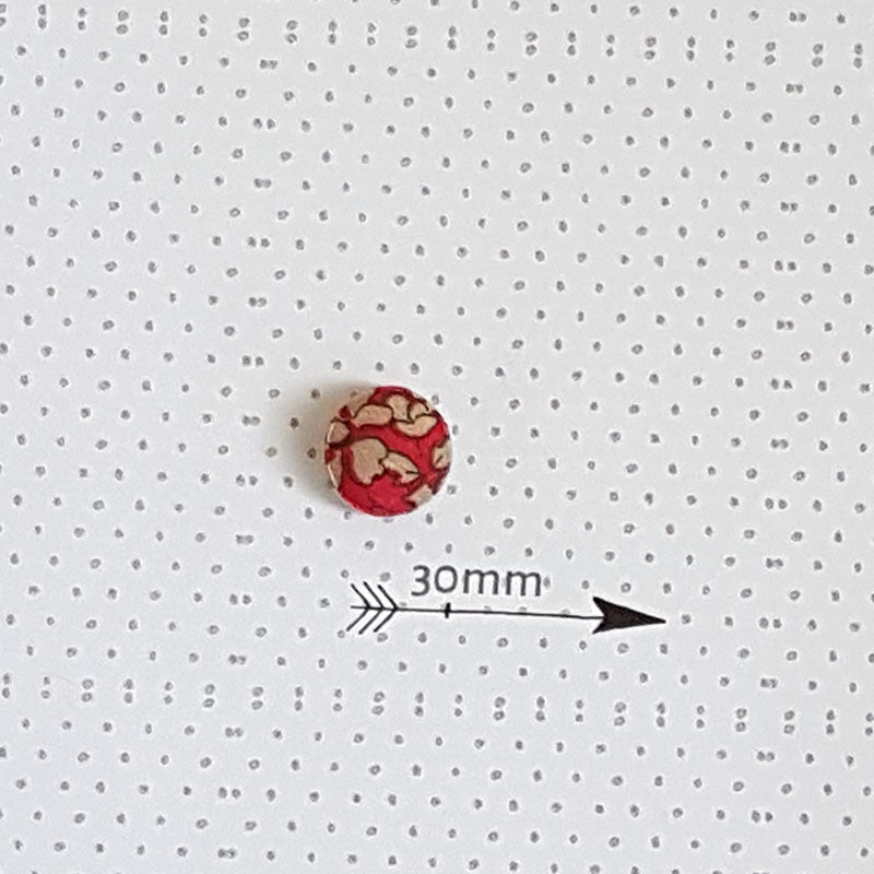 Boutons en tissu Liberty fleuri