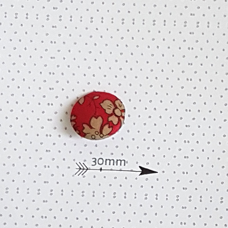Boutons en tissu Liberty fleuri