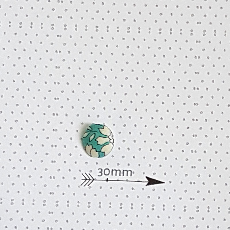 Boutons en tissu Liberty fleuri