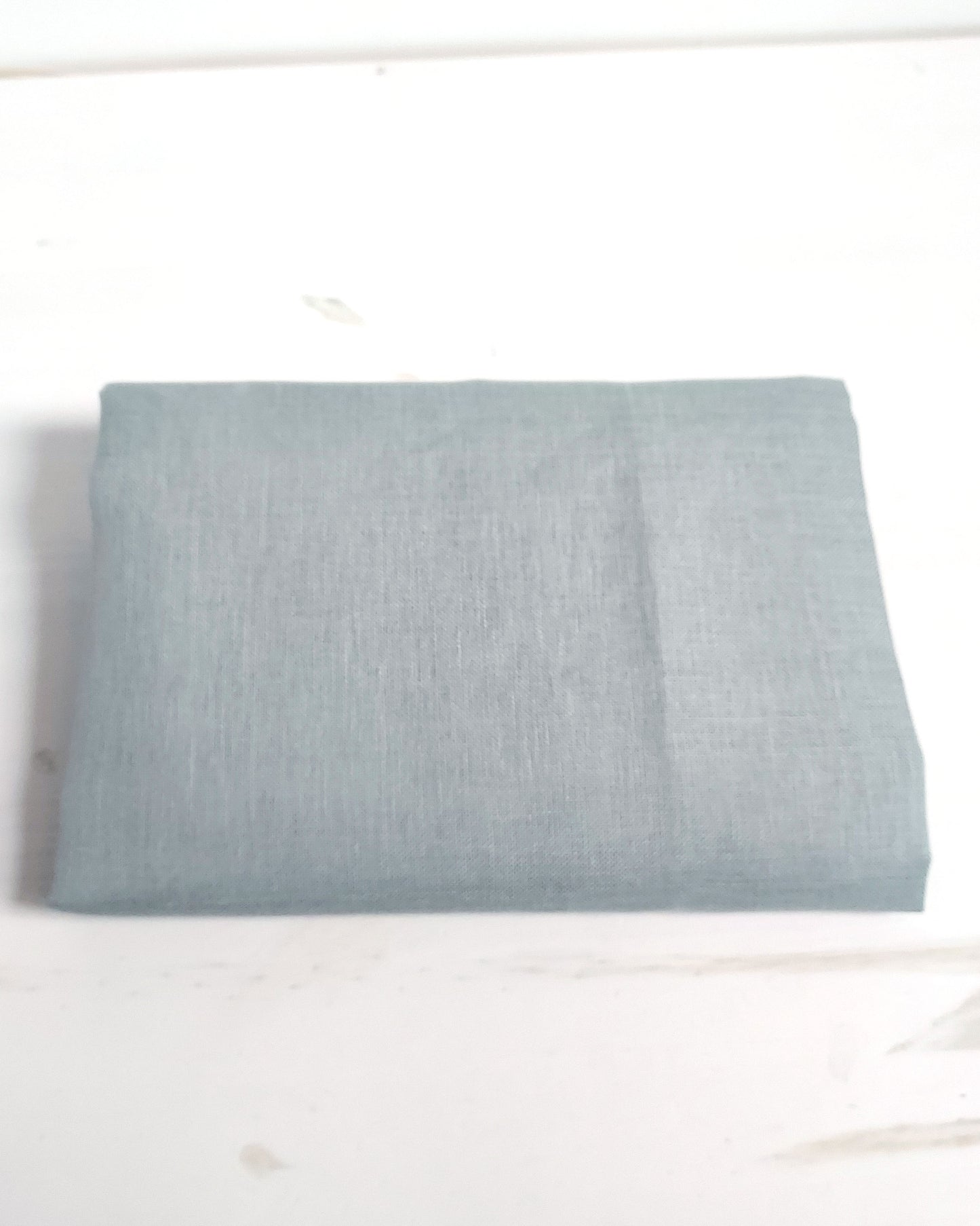 Toile de lin à broder gris vert Zinc 12 fils coupon 50x70cm