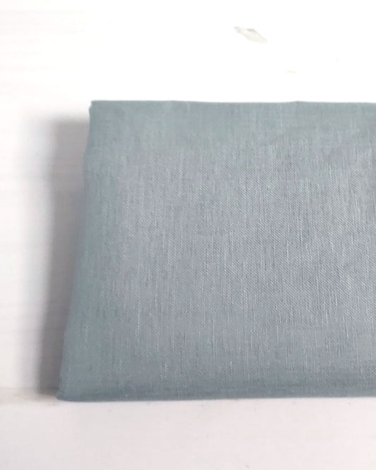Linen canvas for embroidery gray green Zinc 12 threads coupon 50x70cm