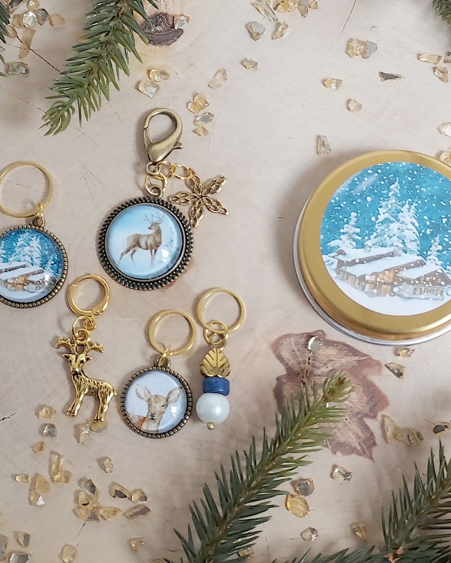 Boîte vide pour Marqueur Tricot Nuit d'Hiver