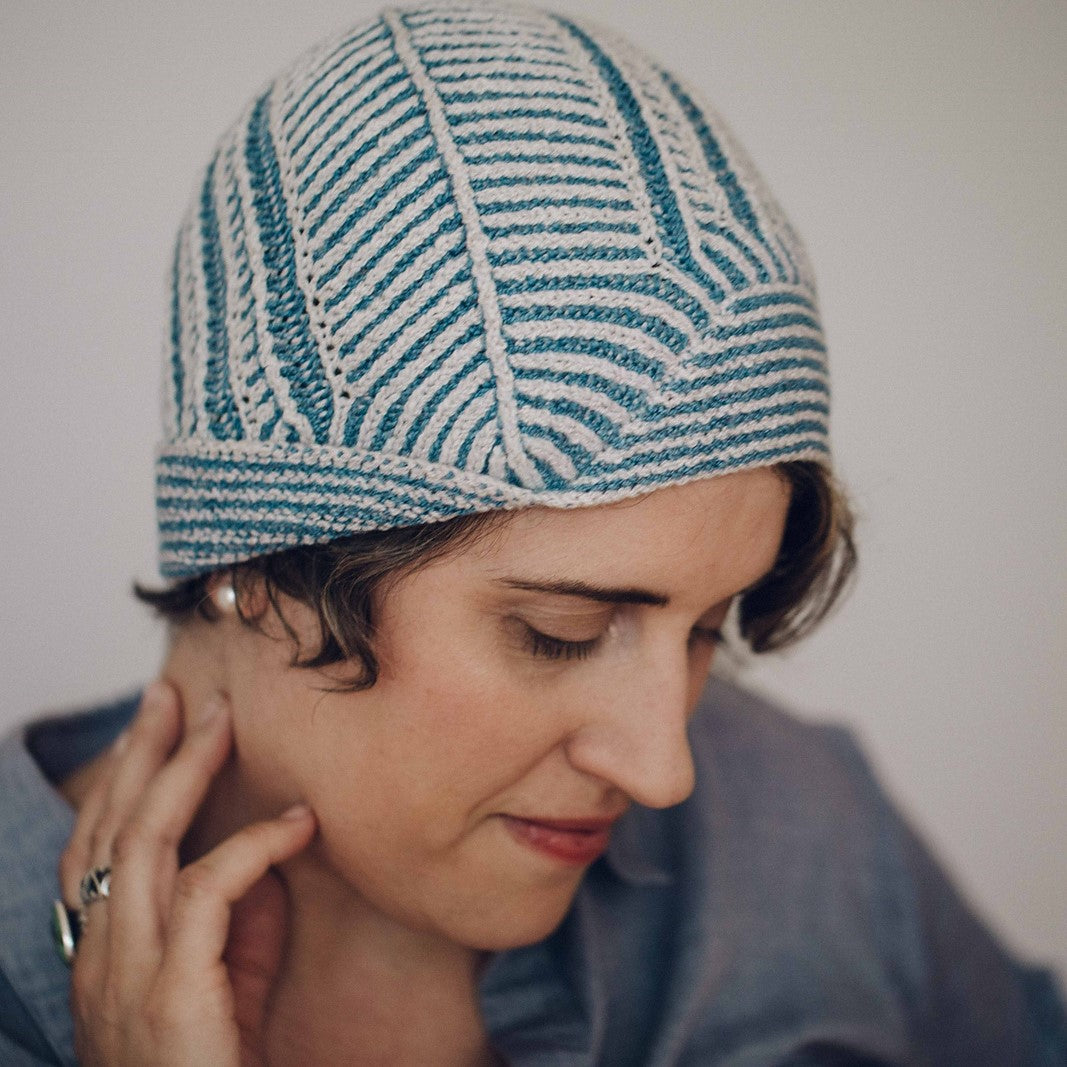 Patron tricot bonnet Organic Angles de Knit Graffiti Designs