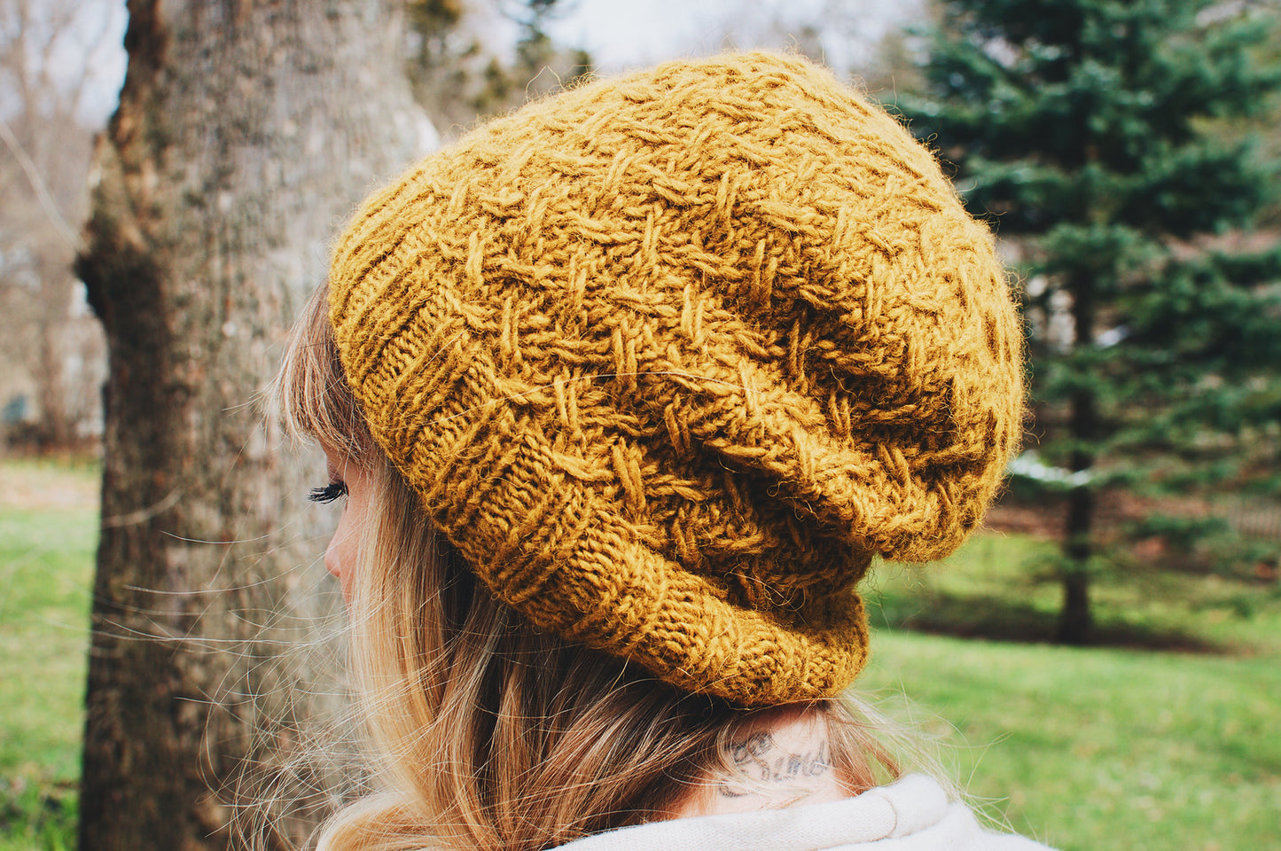 Patron tricot bonnet Pollen par Andrea Mowry