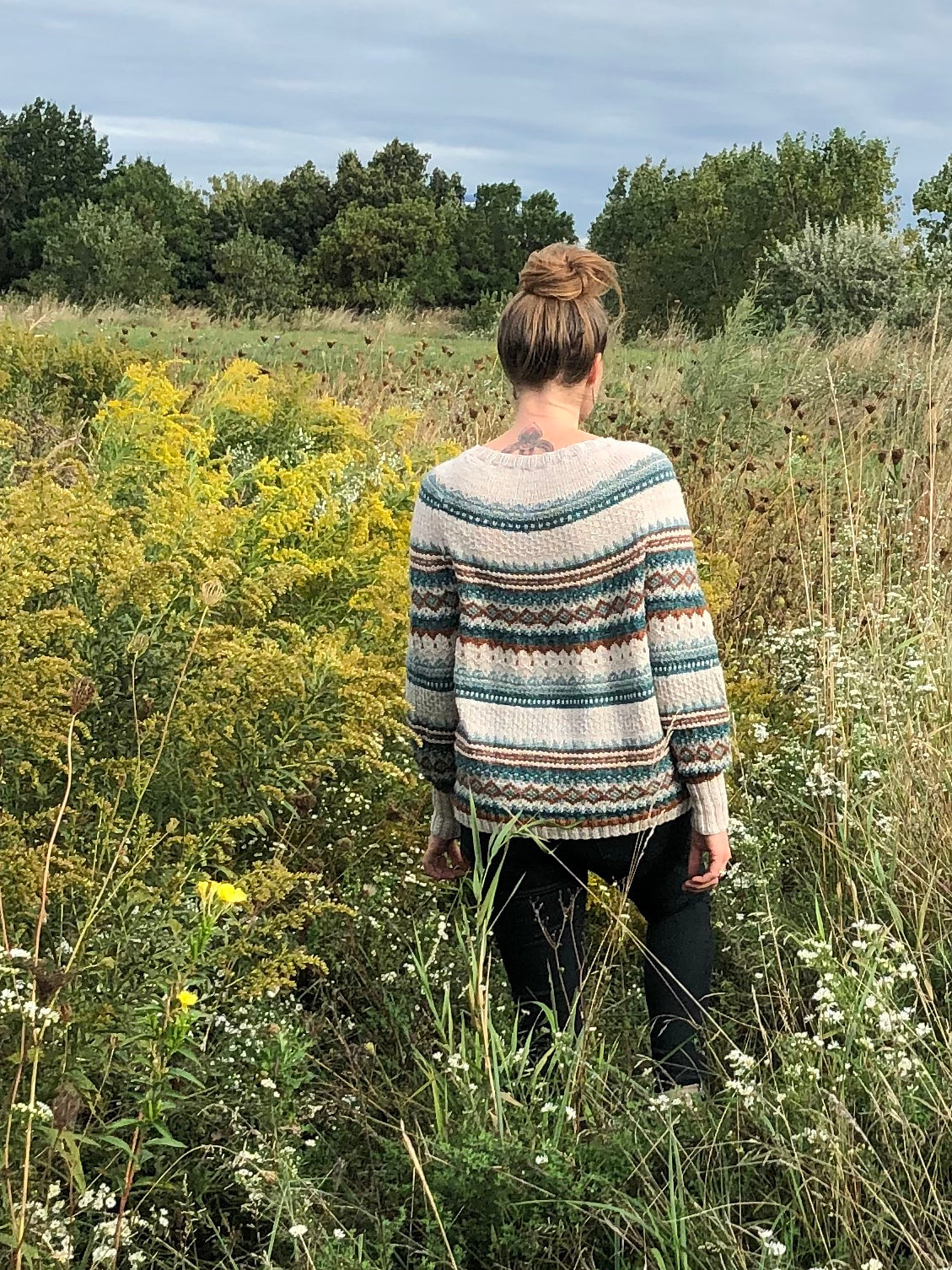 Squall sweater knitting pattern by This Bird Knits Designs
