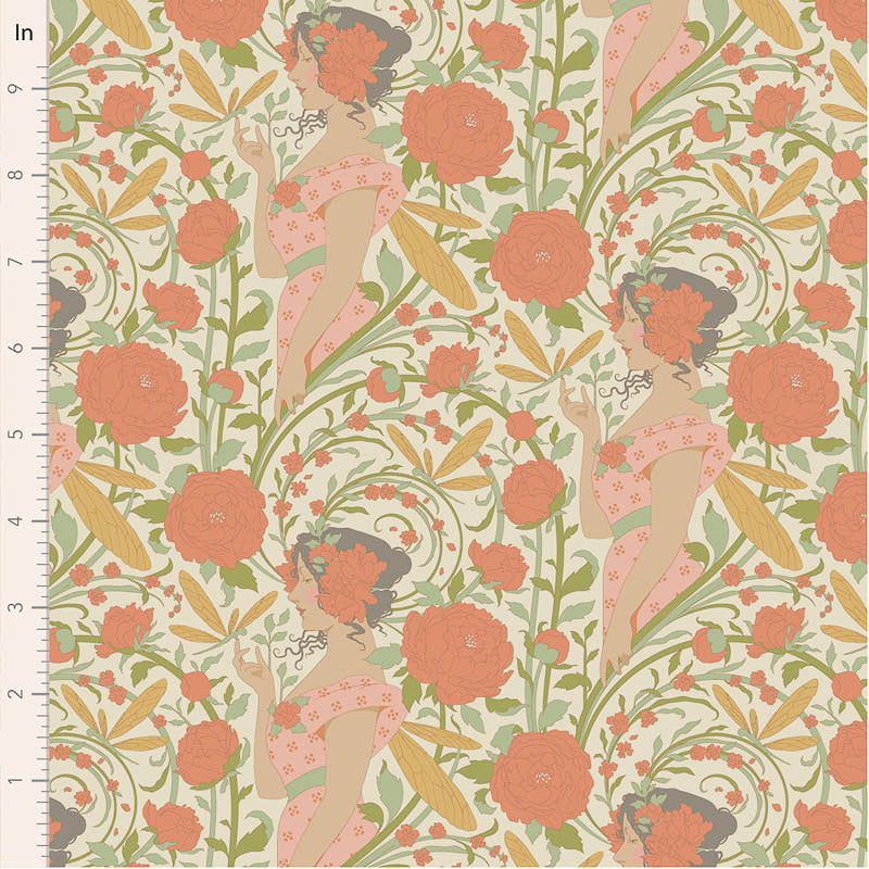 Tissu Patchwork Aubery Coral
