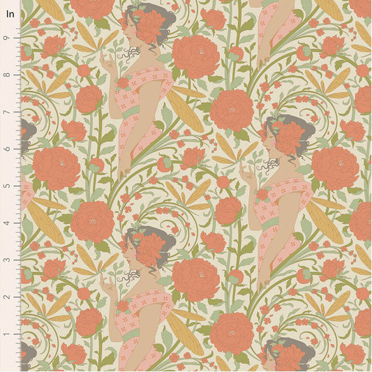 Tissu Patchwork Aubery Coral