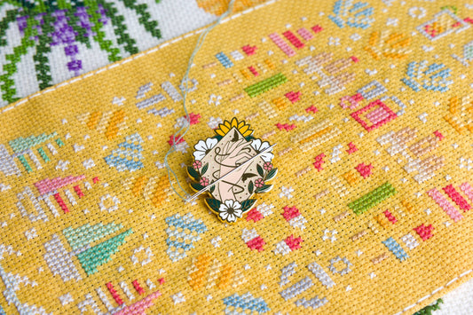 Stitchonomy - Aimant de Brodeuse  Fleurs de Printemps