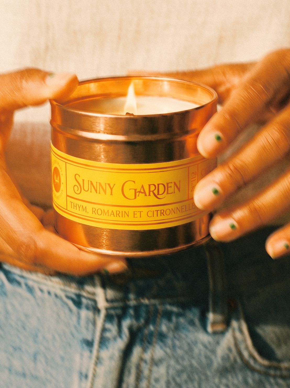 Bougie Sunny Garden – Thym, romarin et citronnelle