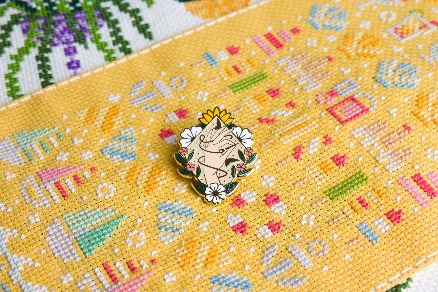 Stitchonomy - Aimant de Brodeuse  Fleurs de Printemps