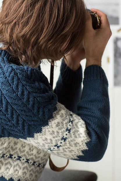 Bergen Peak sweater knitting pattern by Irina Anikeeva