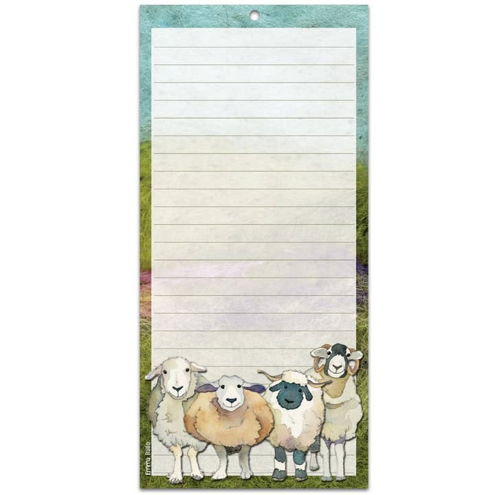 Bloc Notes magnétique Emma Ball - motif moutons